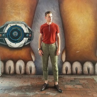 Какие футболки-поло носить с табачными брогами