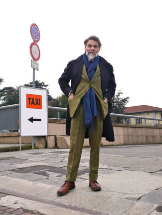 Какие костюмы носить с табачными брогами