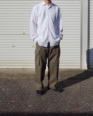 С чем носить табачные брюки карго