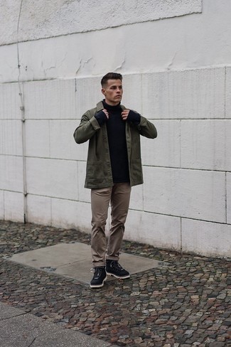 Какие рабочие ботинки носить с табачными брюками чинос