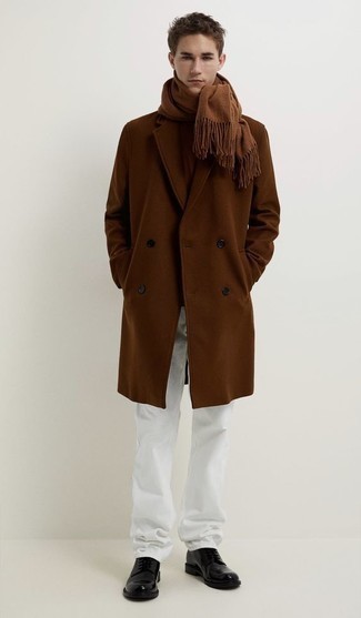 С чем носить табачное пальто мужчине