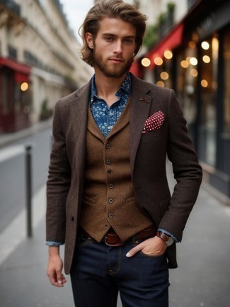 С чем носить табачное пальто мужчине