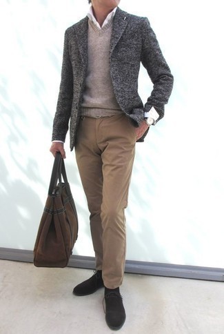 Какие пиджаки носить с табачными ботинками дезертами