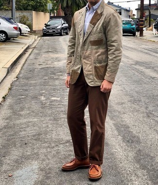 Какие пиджаки носить с табачными ботинками дезертами