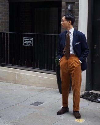 Какие пиджаки носить с табачными ботинками дезертами