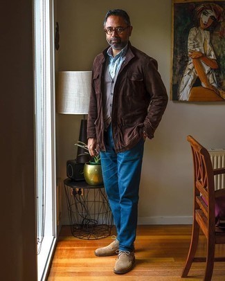 С чем носить табачную полевую куртку