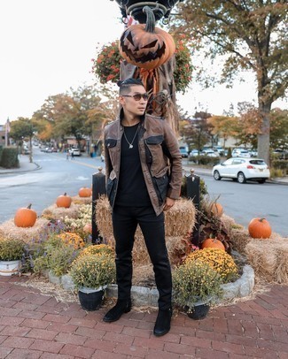 С чем носить табачную полевую куртку