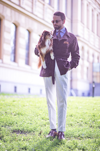 С чем носить табачную полевую куртку