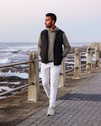 С чем носить табачную куртку без рукавов мужчине