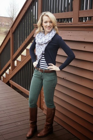 С чем носить табачные сапоги