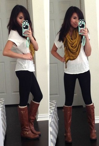 С чем носить табачные сапоги