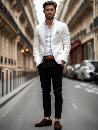 С чем носить табачный кожаный ремень мужчине