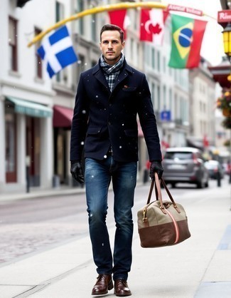 С чем носить табачные кожаные ботинки мужчине