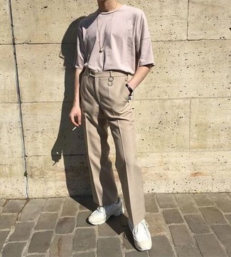 С чем носить табачный кожаный браслет мужчине