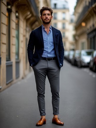 С чем носить табачные кожаные броги