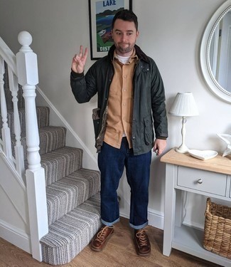 С чем носить табачные кожаные кеды мужчине