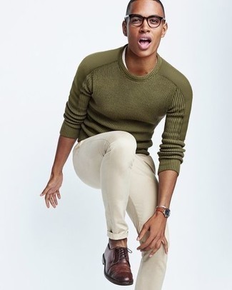 С чем носить табачные кожаные часы мужчине