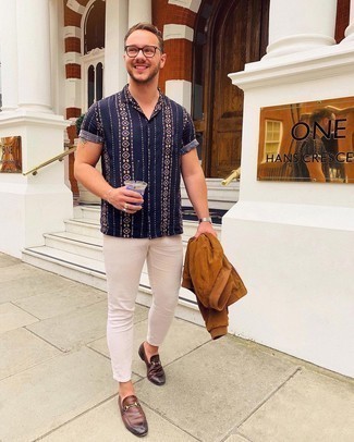 Какие бомберы носить с табачными лоферами мужчине