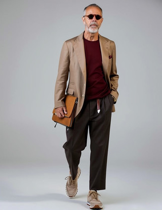 С чем носить табачные брюки мужчине