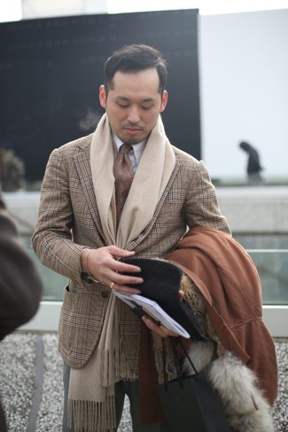 С чем носить табачную парку мужчине