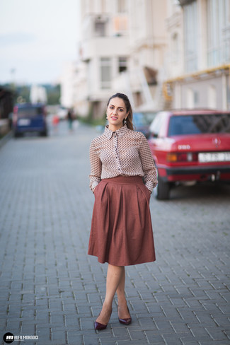 С чем носить табачную юбку