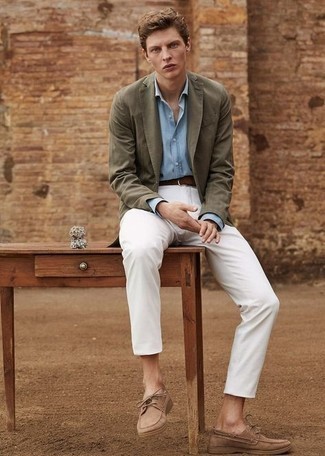 С чем носить табачный замшевый ремень мужчине