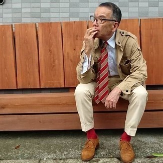 С чем носить табачные замшевые броги