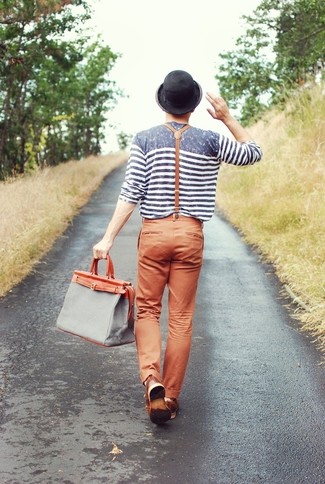 С чем носить табачные подтяжки