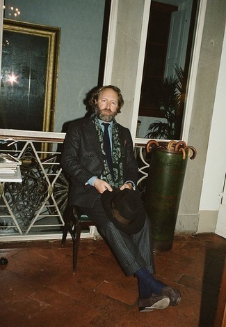 С чем носить табачную шерстяную шляпу мужчине