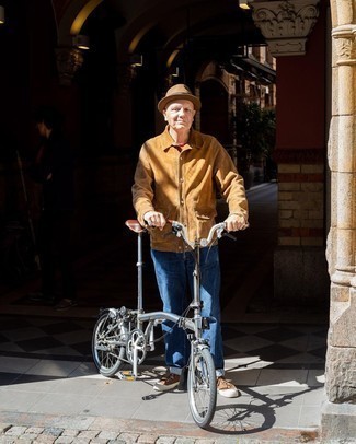 С чем носить табачную шерстяную шляпу мужчине