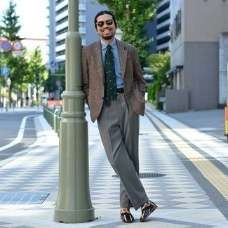 С чем носить табачную шерстяную куртку мужчине