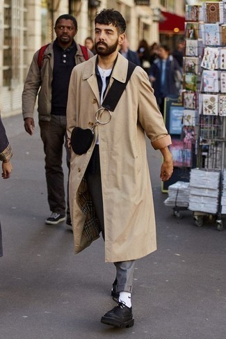 Как носить плащ с туфлями дерби