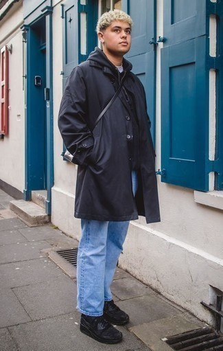 Как носить плащ с худи мужчине