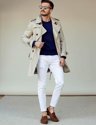 С чем носить плащ мужчине