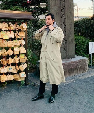 Как носить плащ с лоферами мужчине