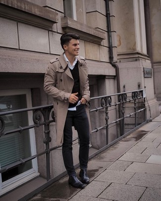 Как носить плащ с рубашкой с длинным рукавом мужчине