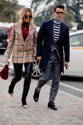 Как носить водолазку с брогами