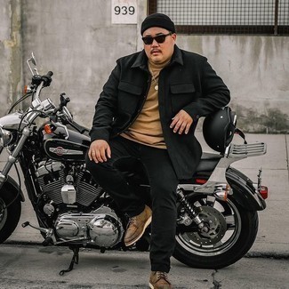 Как носить водолазку с повседневными ботинками мужчине