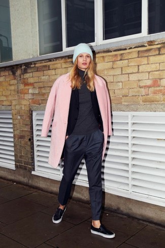 Как носить водолазку с классическими брюками женщине