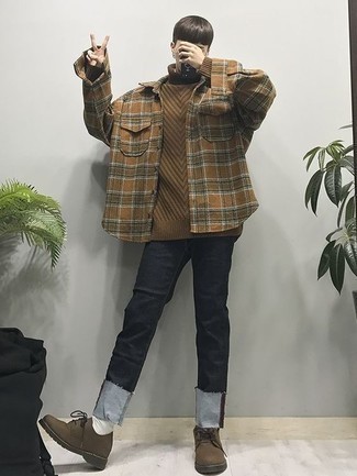 Как носить водолазку с джинсами мужчине