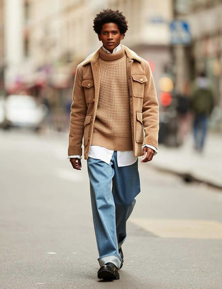 Как носить водолазку с джинсами мужчине