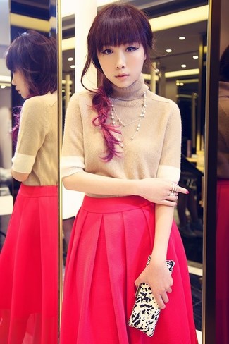 Как носить водолазку с юбкой-миди