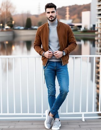 Как носить водолазку с зауженными джинсами мужчине