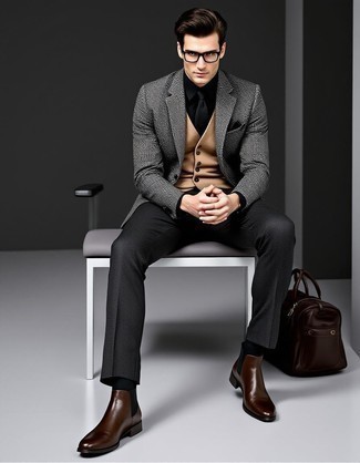 С чем носить твидовую куртку мужчине