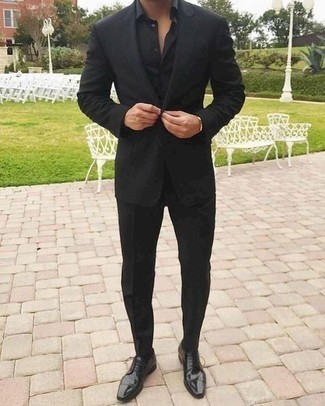 Мужская черная классическая рубашка от MM6 MAISON MARGIELA