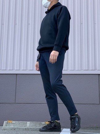 Мужские черные кожаные низкие кеды от Calvin Klein