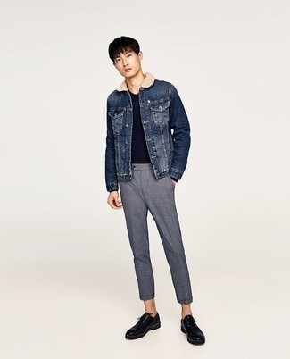 Мужская темно-синяя джинсовая куртка от Levi's