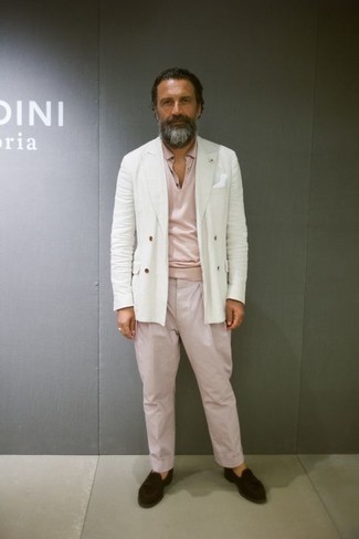 Мужская розовая футболка-поло от Dolce & Gabbana