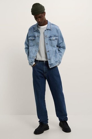 Мужские темно-синие джинсы от Addict Clothes Japan
