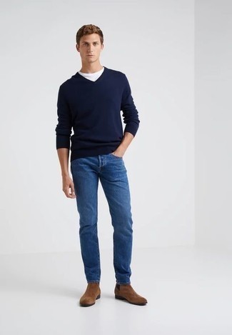 Мужские синие джинсы от Lardini